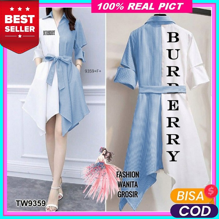 Nagita Midi Dress Bahan Linen / Midi Dress Plat Linen Full Kancing / Dress Kekinian Ala Korea / Fash