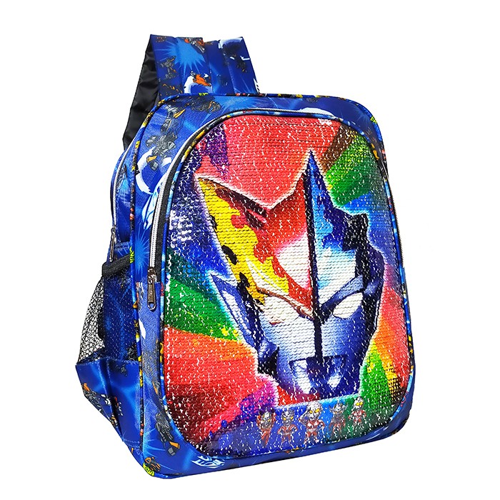 TAS RANSEL USAP 2 GAMBAR KARAKTER CAPTAIN AMERICA - ULTRAMAN ANAK SEKOLAH TK / SD TAS SEQUIN