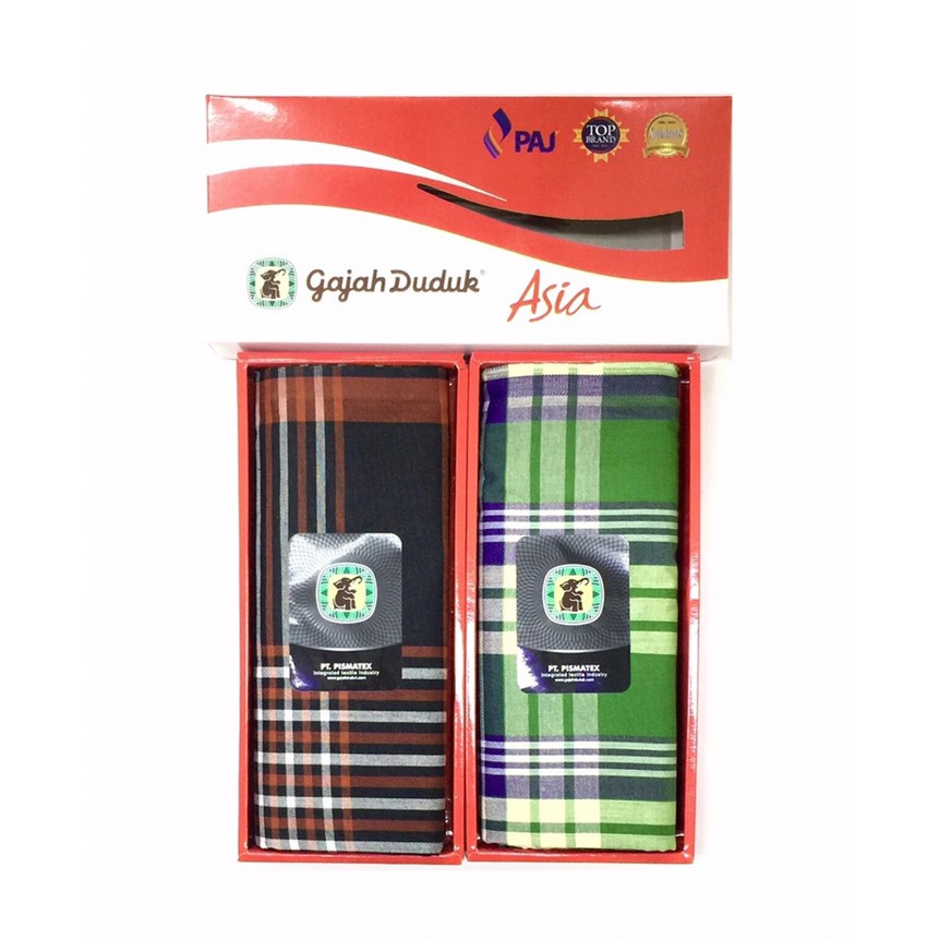 sarung gajah duduk asia merah putih harga/isi 20 pcs