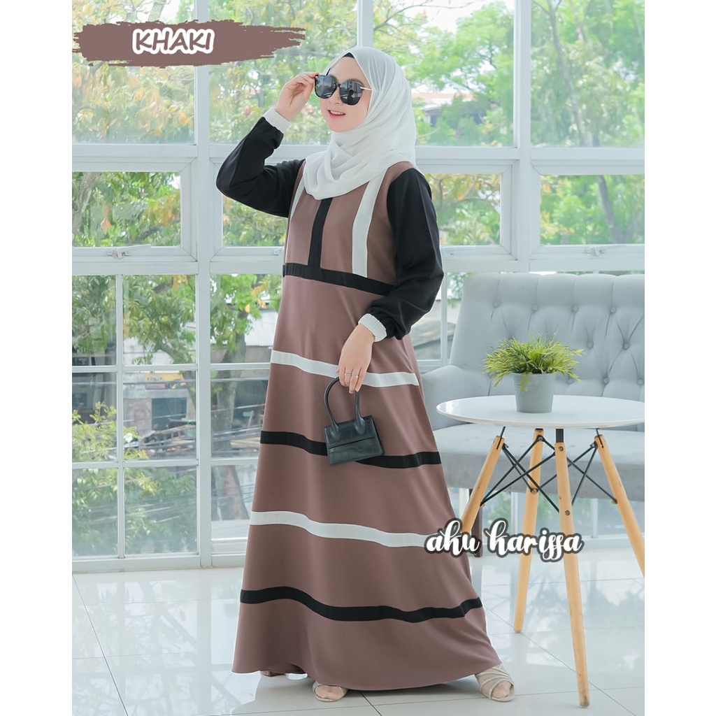 Dress AJRINA by aku karissa vintage estetik itycrepe gamis busana muslim baju wanita terkini model terbaru vintage skandanavian