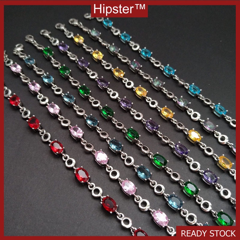 Classic Fashion Hot Sale Ocean Heart Color Natural Gemstone Bracelet