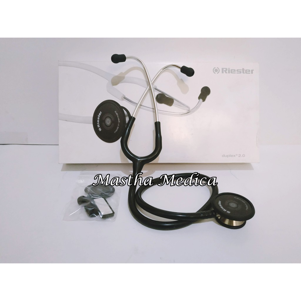 Stetoskop / Stethoscope Dewasa Adult Duplex 2.0 Black / Hitam Riester Stainless Steel