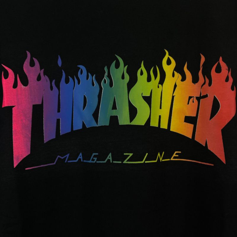 KAOS T-SHIRT THRASHER MAGAZINE PREMIUM HIGHT QUALITY FULLTAG &amp; LEBEL