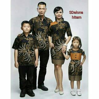 SDalona hitam batik  dress  couple  modern dan  baju anak  