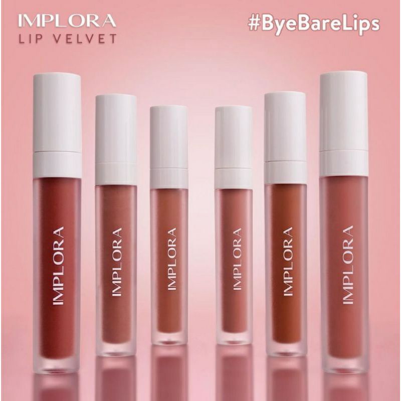 Implora Lip Velvet  Lip Cream Lipstik Lipvelvet BPOM HALAL Kosmetik Bibir Lip Cream Ringan dan Lembut