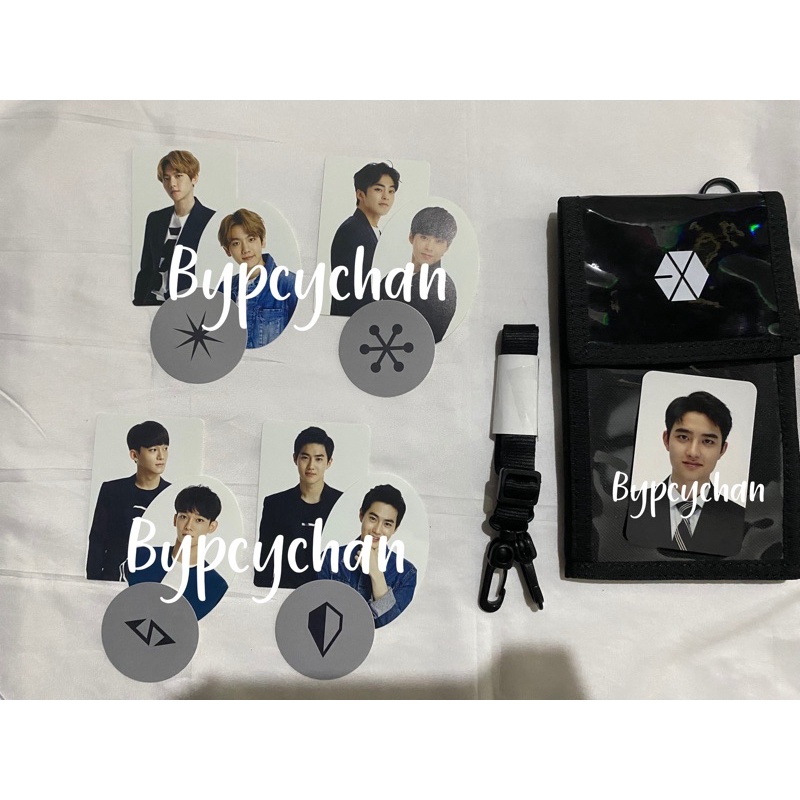 set photocard pc polaroid do kyungsoo d o official exo ticket holder tihol elyxion set