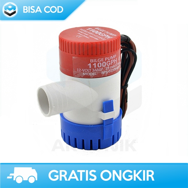 POMPA AIR BERTEKANAN TINGGI SUNSUN SUBMERSIBLE BILGE PUMP 12V 1100gph