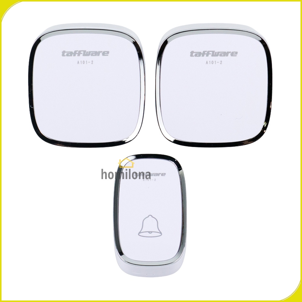 Bel Pintu Wireless Doorbells Waterproof 36 Nada 1 atau 2 PCS Receiver - Taffware A101 - White