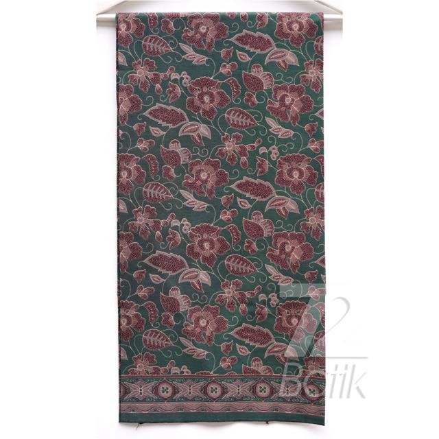 BAHAN BATIK PREMIUM Katun Motif Kembang Warna Hijau Ijo 723771 Cap 72 Jarik Jarit Samping Kebat Panjang Batik Katun Modern Premium Bahan Seragam Batik Pernikahan Kantor Keluarga Murah Kamen Jadi Batik Bali Lembaran