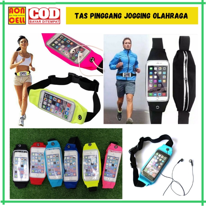Tas Jogging HP Belt Waterproof Tas Pinggang Anti Air Hujan Waist Bag