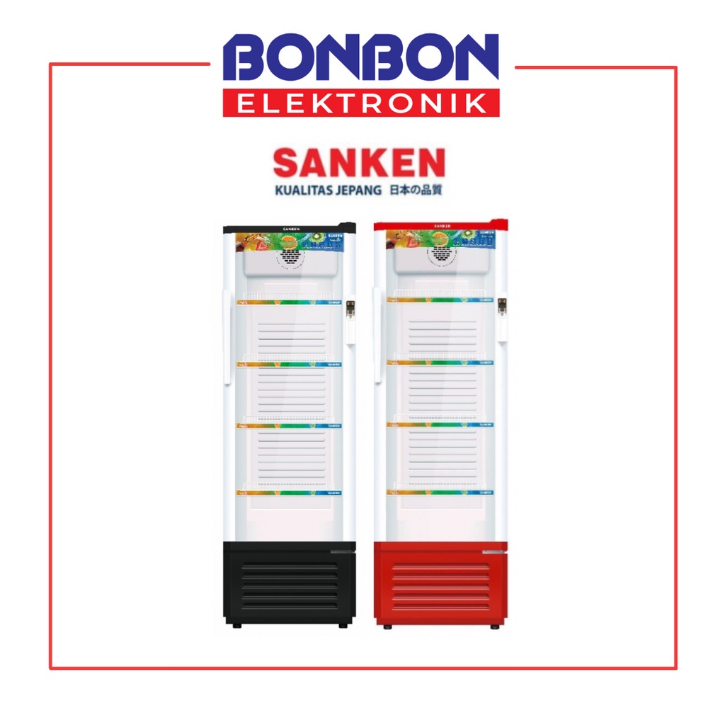 Sanken Showcase Display Cooler 270L SRS-279BK/279MR / SRS 279 BK MR