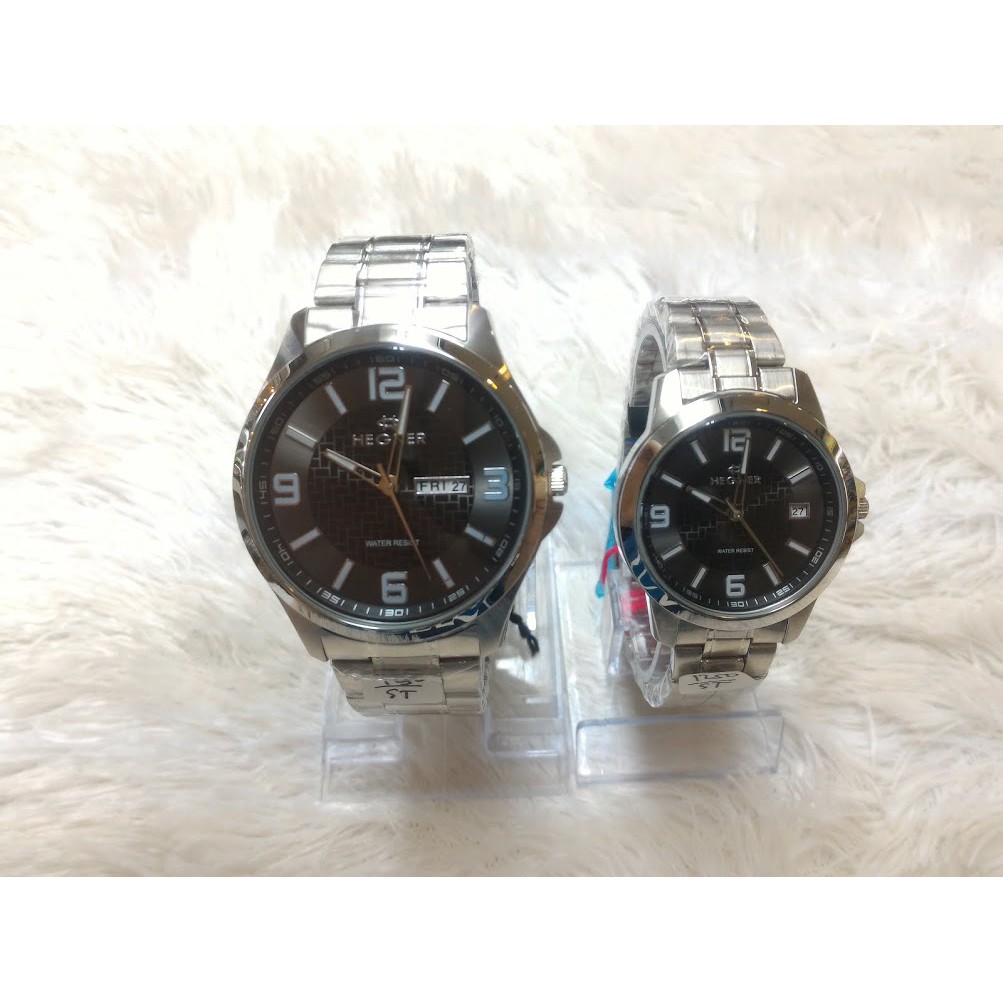 HOTS LIST PRODUK Jam Tangan Couple Pasangan HEGNER 1250 Silver Original