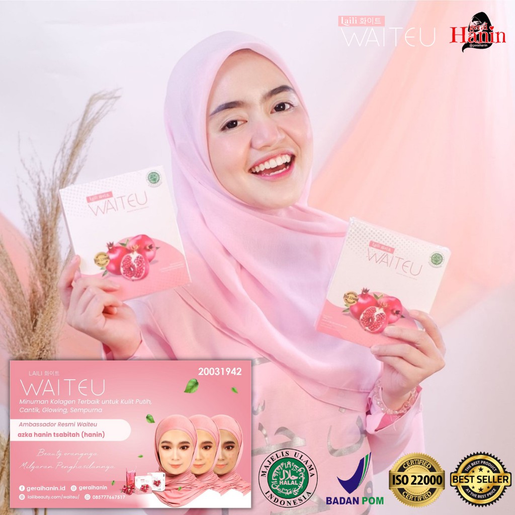 WAITEU LAILI COLLAGEN MINUMAN KOLAGEN VITAMIN C SUPLEMEN PEMUTIH KULIT GLOWING BPOM HALAL