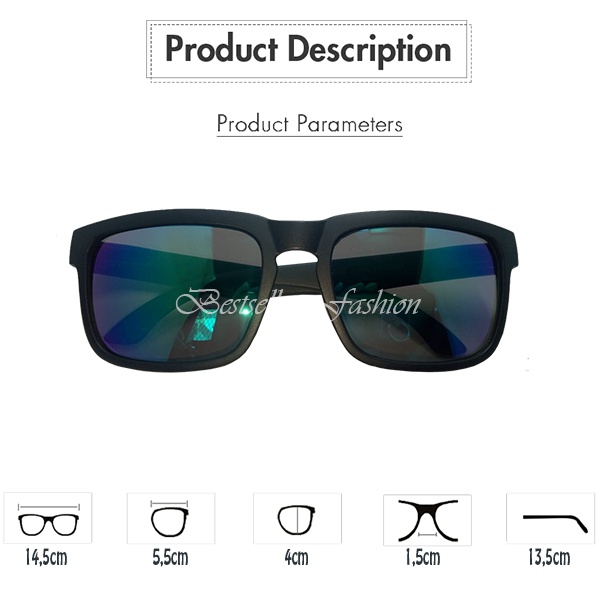 Kacamata Hitam Fashion Gaya Pria Wanita Lensa Mirror UV400 Kaca Mata Outdoor Anti Silau Sunglasses UNISEX