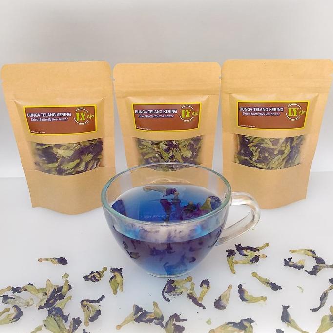 

Big Sale Teh Biru Bunga Telang / Teleng Kering LY Aja Dried Butterfly Pea 10 gr Big Sale