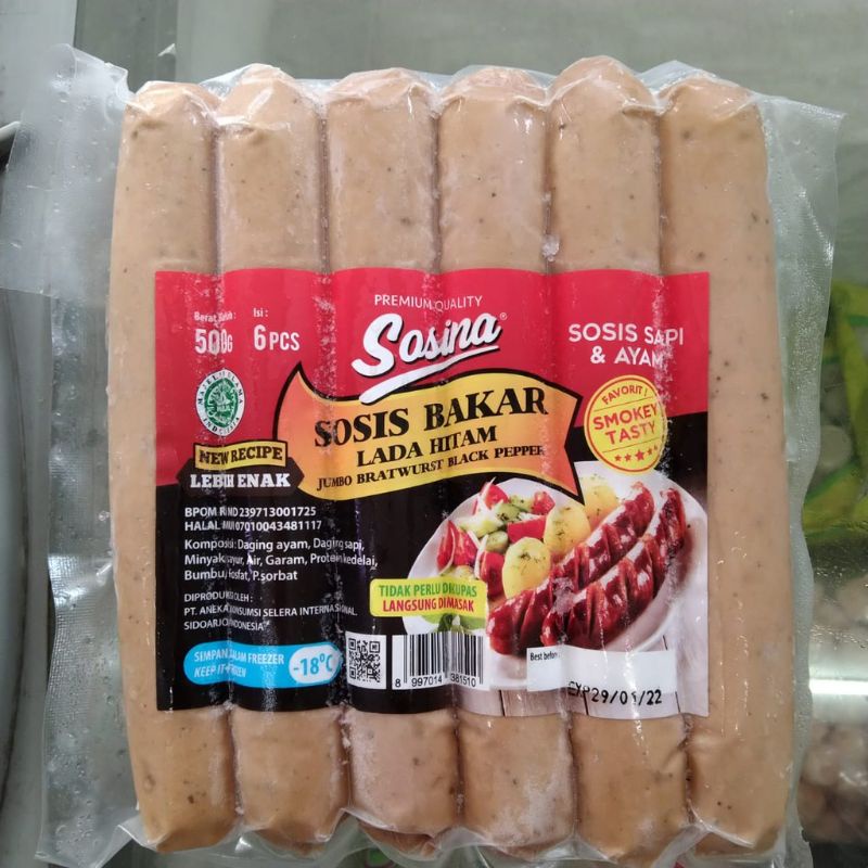 

Sosis Bakar Jumbo Lada Hitam isi 6 pcs