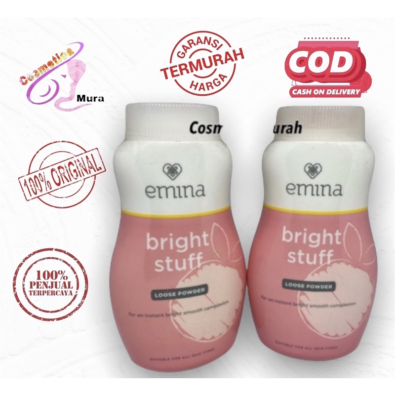 harga promo !!!! Emina loose powder bright stuff - bedak tabur emina