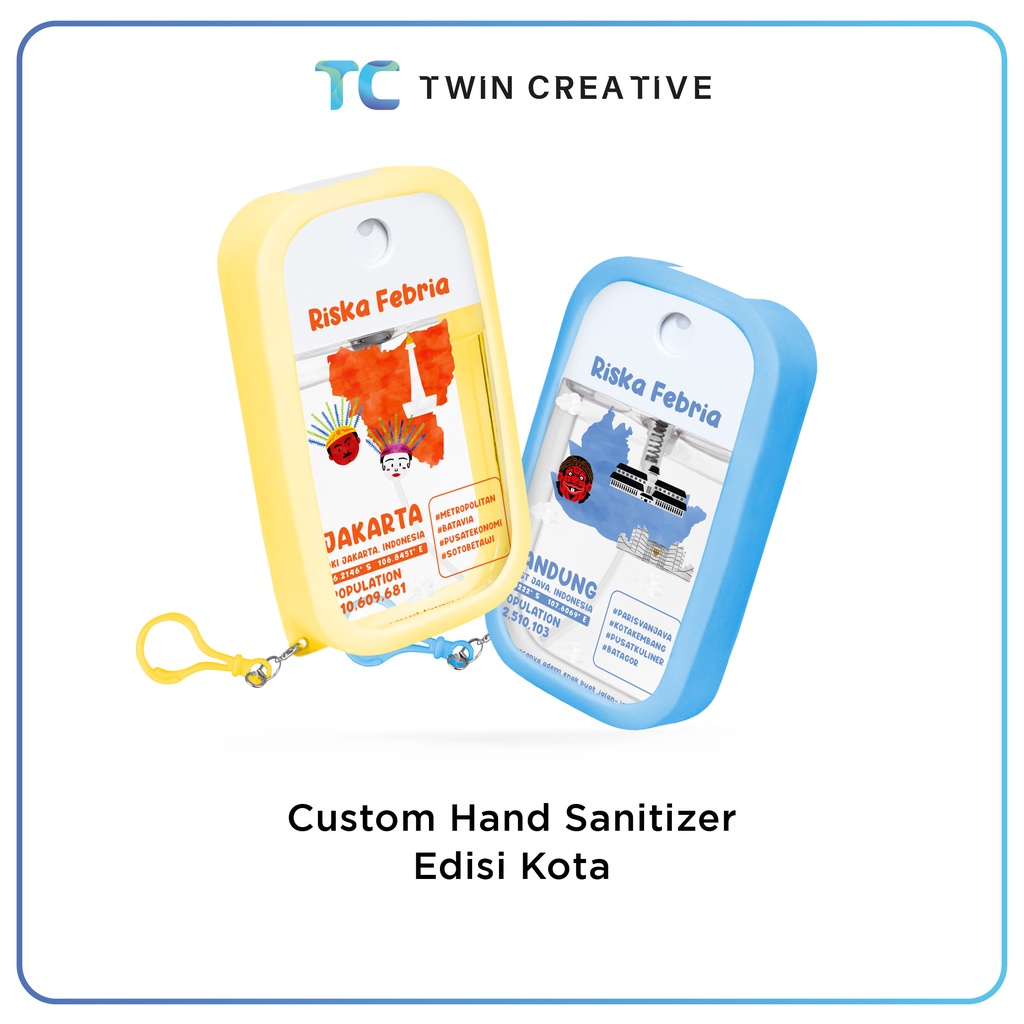 Handsanitizer Custom Edisi Kota Pocket Spray - Hand Sanitizer Kota