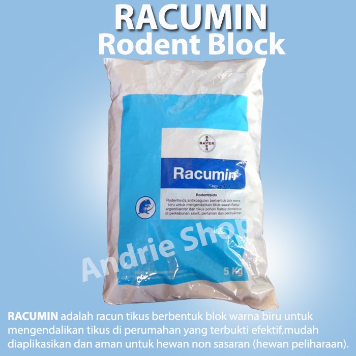 Racumin Racun Tikus / Umpan Tikus Wax Block Asli BAYER Kemasan 500 gram