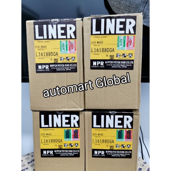 Liner dutro 125ht 130ht merk NPR JAPAN 4PC