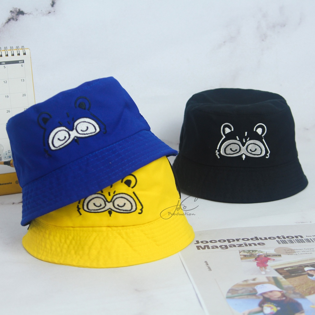 Jocoporduction - Topi Anak BUCKET Hat Tali Premium Bordir Rubah