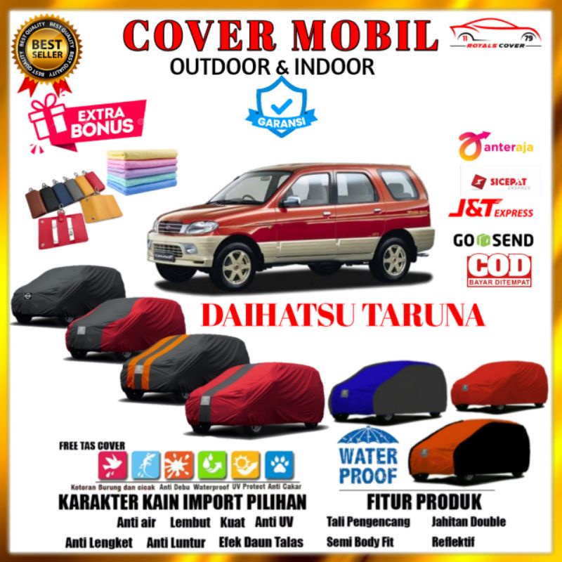 Body Cover Mobil Taruna 2000, 2001, 2002, 2003, 2004 / Sarung Mobil Daihatsu Taruna FGX/CX/CSX/LONG/SHORT/OXXY  Selimut Tutup Mantol Mantel Jas Kerudung Penutup Mobil Taruna Anti Air Outdoor Waterproof