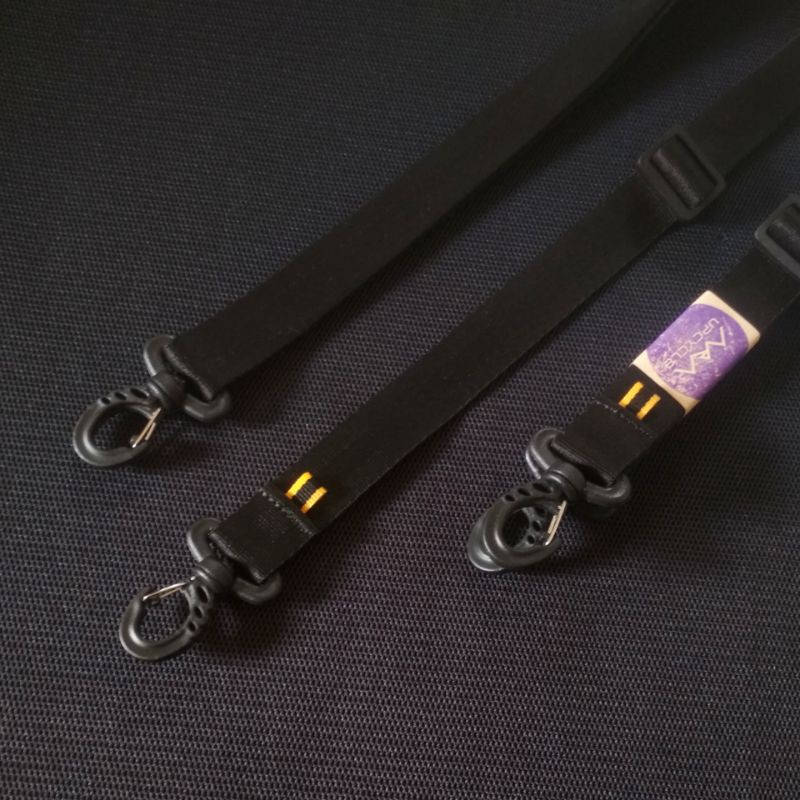 tali tas strap tebal strip kuning 2,5 cm ara upcycle