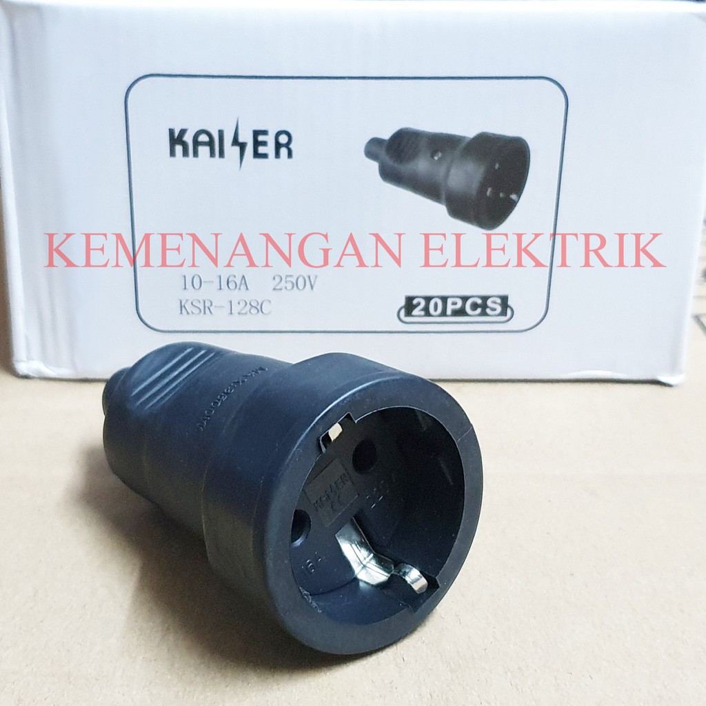 STEKER CONTRA / KONTRA ARDE KARET INDUSTRIAL / INDUSTRI 2 PIN KAISER