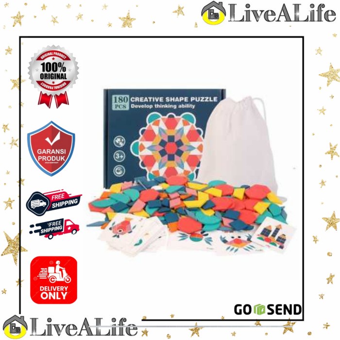 Mainan Edukasi Anak Jigsaw Puzzle 3D 180PCS