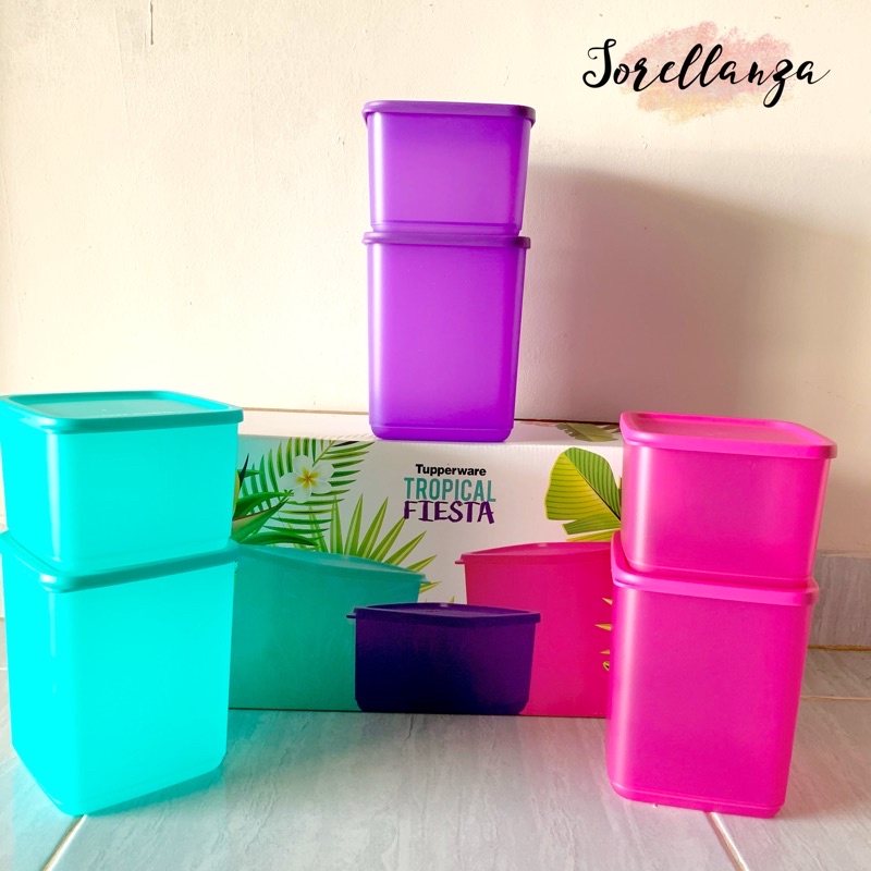 PROMO Tropical Fiesta (1 set= 6pcs) Tupperware, Free Box