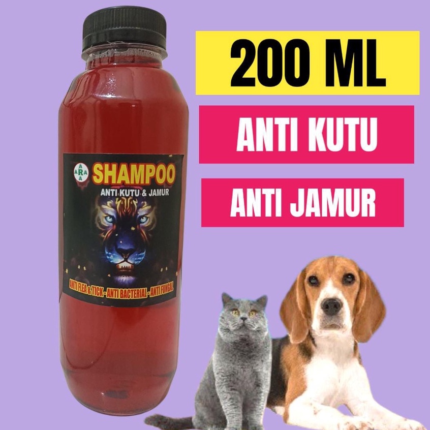 Sampo Kucing Anjing 200 ml anti kutu jamur dan melebatkan bulu