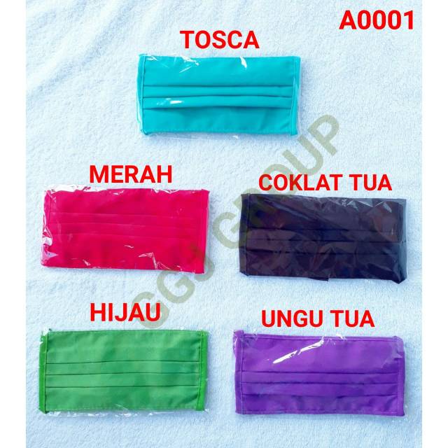 ( A01 ) MASKER HIJAB KAIN / TALI SAMBUNG - PUTUS / FREE PLASTIK