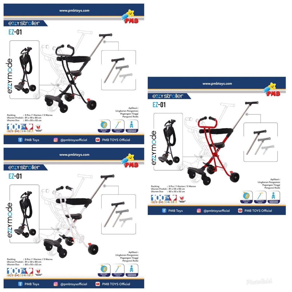 EXOTIC Magic Stroller LW001 Lw112 LW629 LW211 LW 212 / micro trike / stroller anak/ dorongan anak / dorongan bayi/ sepeda roda 3 / dorongan roda 3