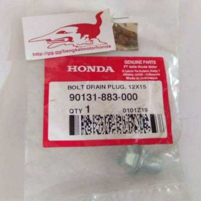 Bolt Drain Plug 12x15 Baut Tap Tutup Oli Mesin Beat Vario  