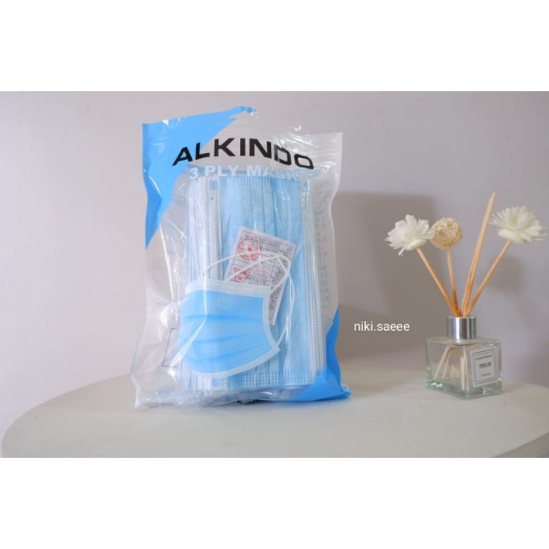 MASKER HEADLOOP | Masker Hijab | Masker Hijab Murah | Masker  Hijab Alkindo | 3ply isi 50pcs