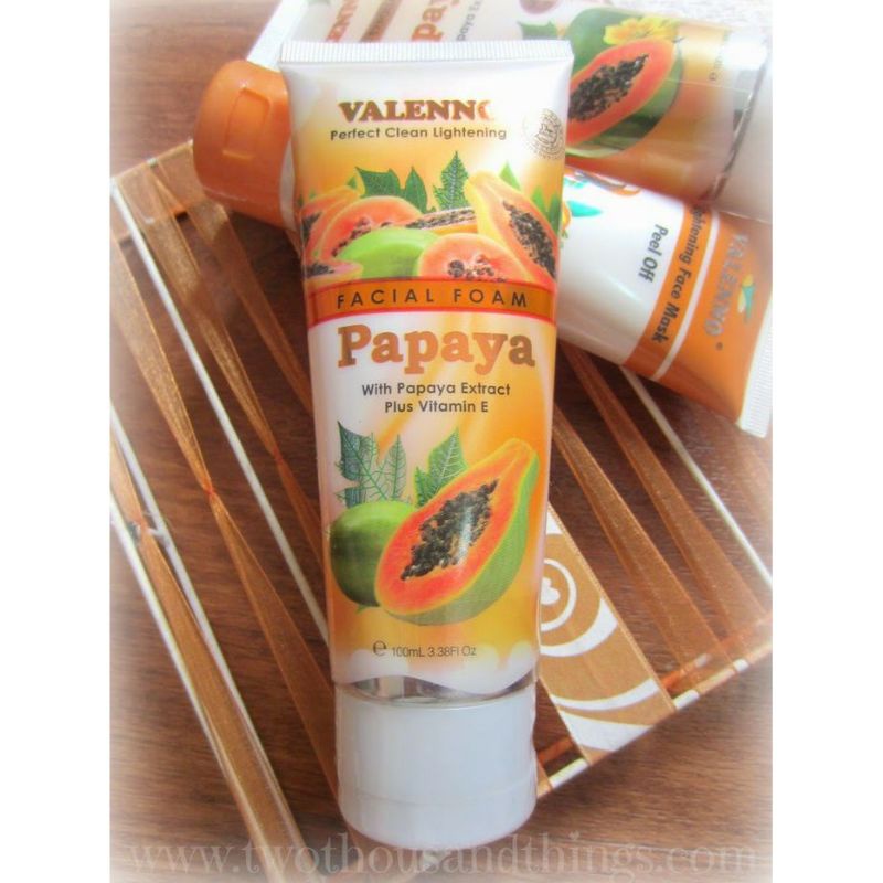 (PROMO) VALENO PAPAYA FACIAL FOAM 100ML {ORIGINAL} / SEMUA JENIS KULIT