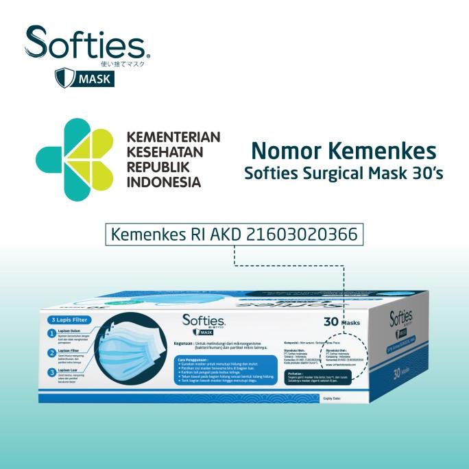 TERLARIS Softies Surgical Mask 30s Batik Parang 3 Box