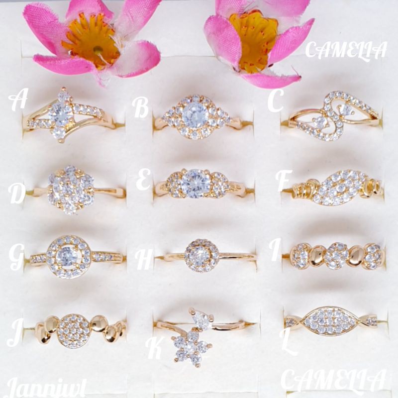 Cincin berlian elegance aneka model♡CAMELIA♡