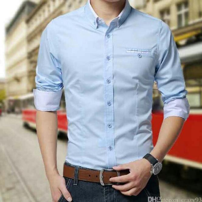 Wn Kemeja Mr Putih, Baju Lengan Panjang Pria Sj