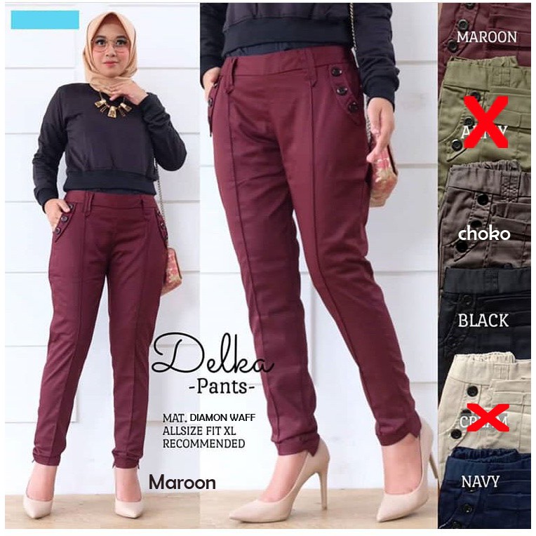 MOKOKOMO CELANA PANJANG WANITA PANTS DELKA FASHION WANITA