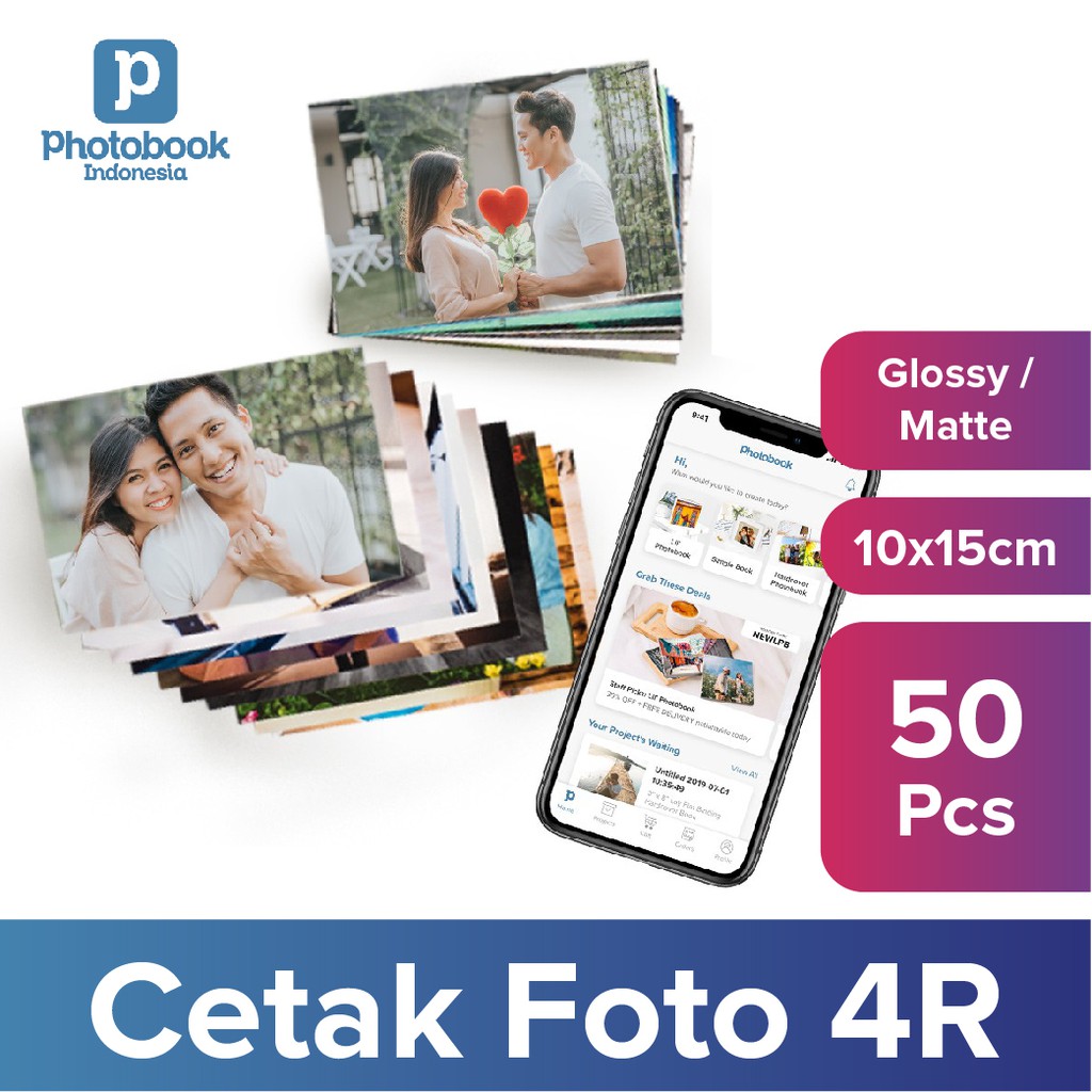  Photobook  Voucher 50Pcs Cetak Foto 4R Print Foto Photo 