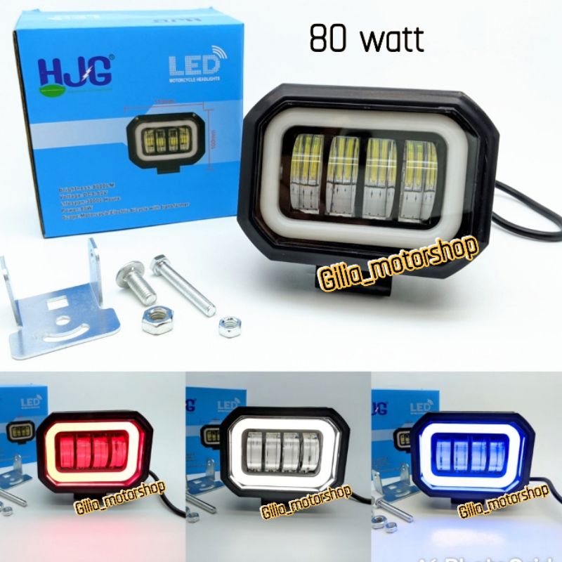 HJG Lampu tembak sorot LED foglamp mini daymaker 4 lensa 80 watt HJG