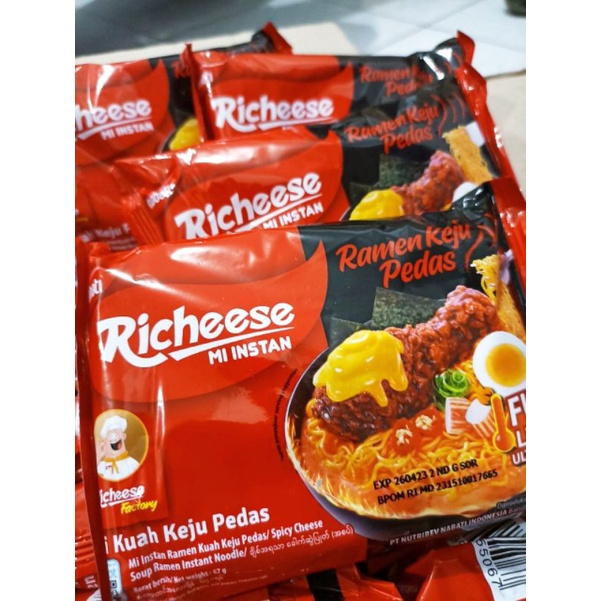 

RICHEESE MIE RAMEN KEJU PEDAS LEVEL 0, LEVEL 3 & LEVEL 5 EXTRA PEDAS (READY NO PO)