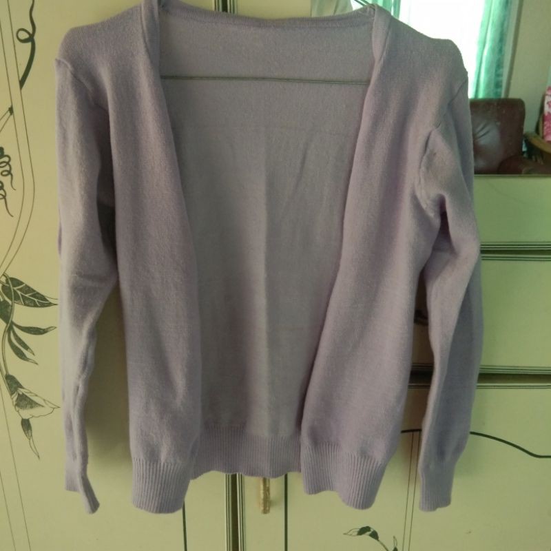 cardigan ungu muda cardigan ungu pastel