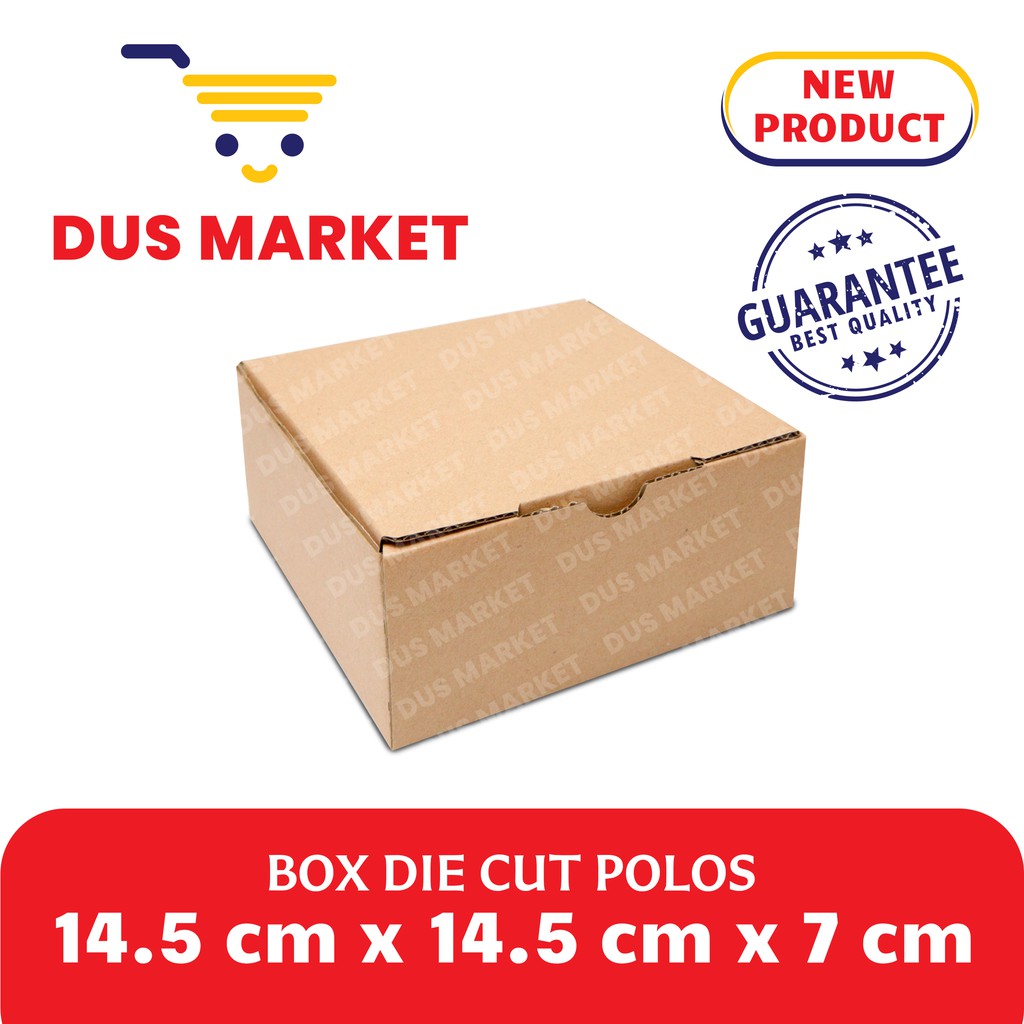 

Kardus Box Karton Die Cut 14.5X14.5X7 Polos - Baru - Murah