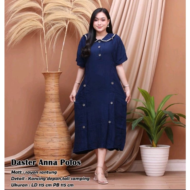 DASTER ANDIN || TERVIRAL||BESTSELLER || RAYON GRAD A||-Kancing navy
