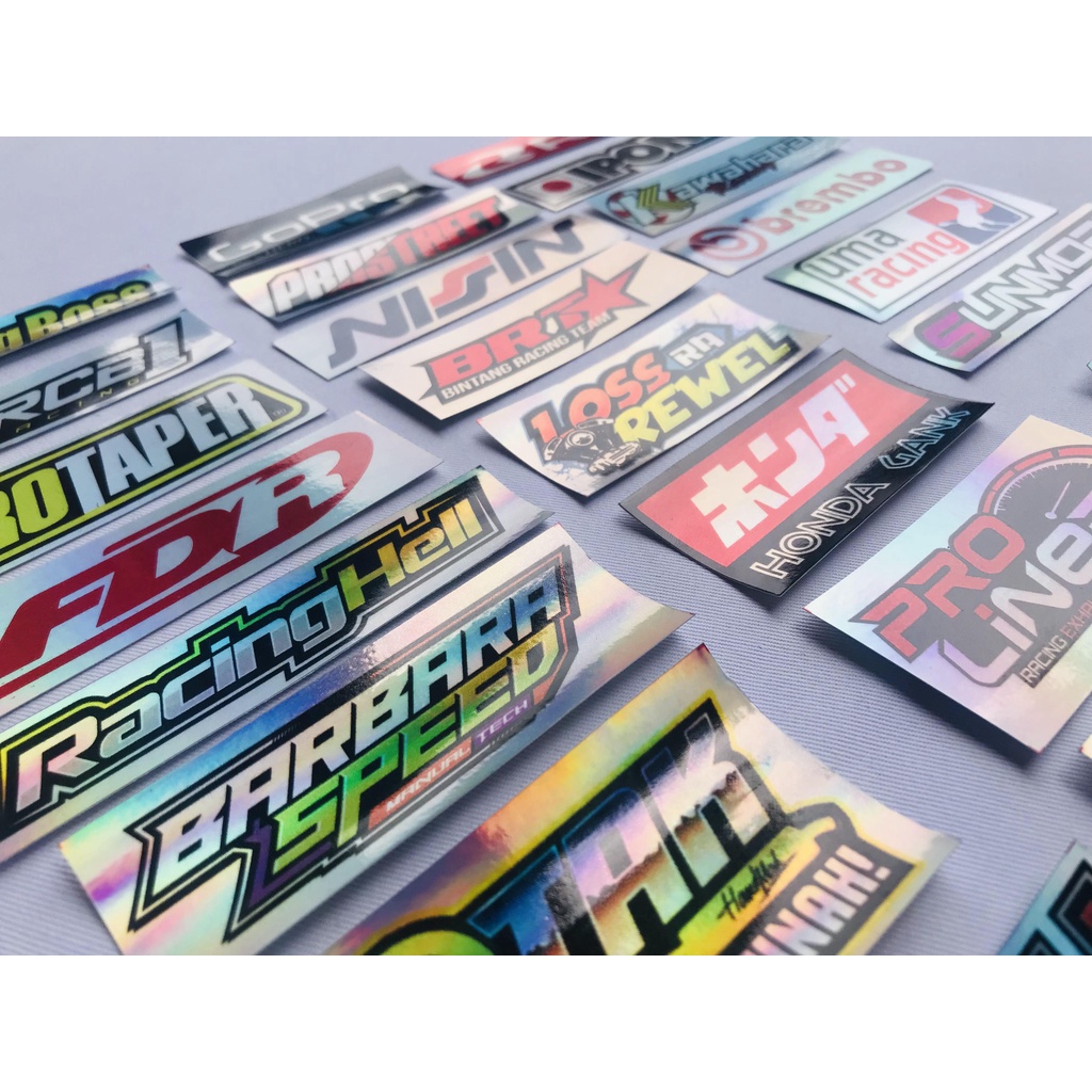 Stiker Hologram Isi 40 Graftak anti air racing