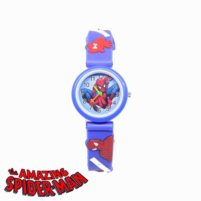 Best Promo! JAM TANGAN ANAK KARAKTER SPIDERMAN JAM TANGAN RUBBER ANALOG Sale!