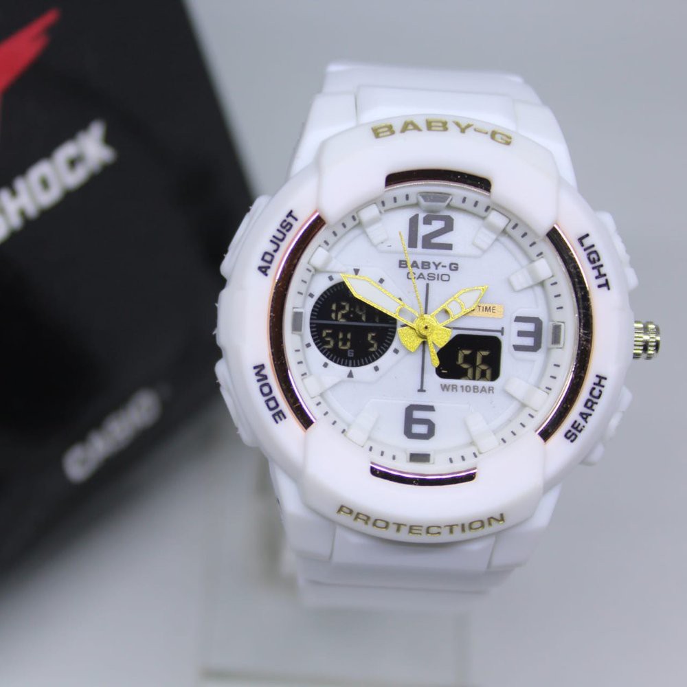 JAM TANGAN LADIES BABY G BGA 230 WHITE