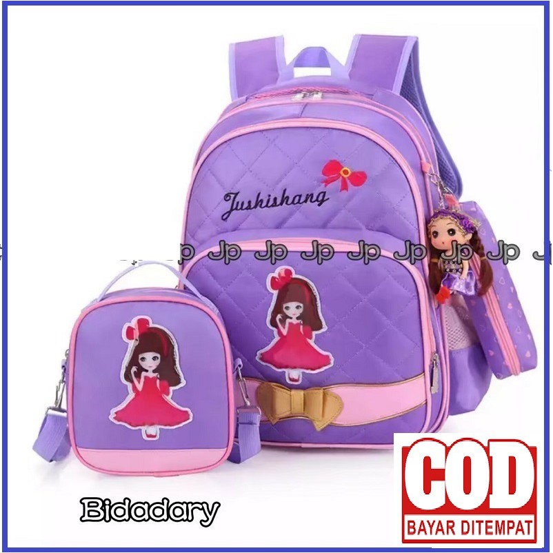 BDKR_TAS - (COD)Tas Ransel BIDADARI_Ratu/ Fashion Anak Sekolah 4 Warna Tas Anak sekolah SD Baby Bag Tas Ransel Anak Sekolah Karakter perempuan Tas Karakter Bidadari